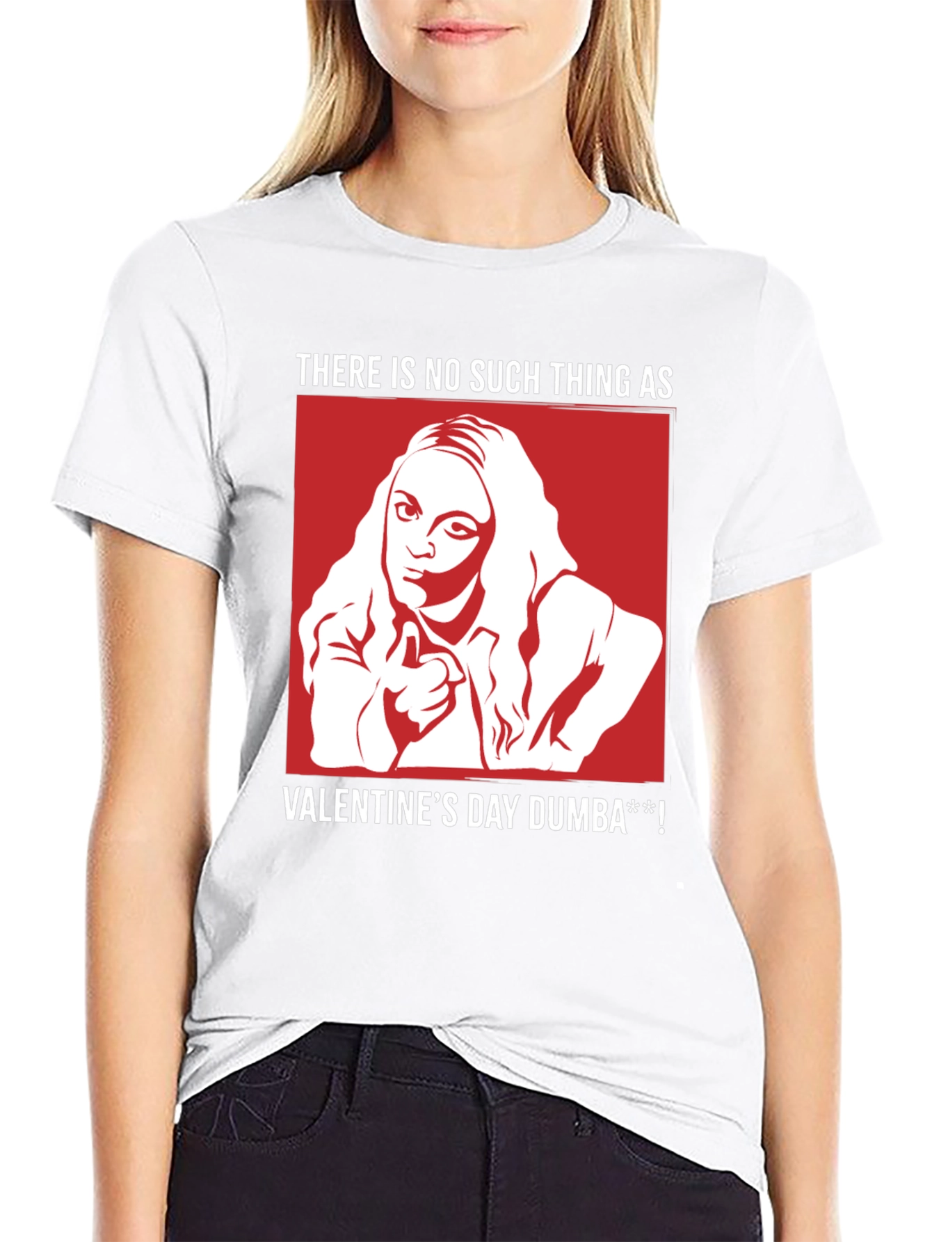 Black Mean Girls Valentine's Day T-Shirt view 9