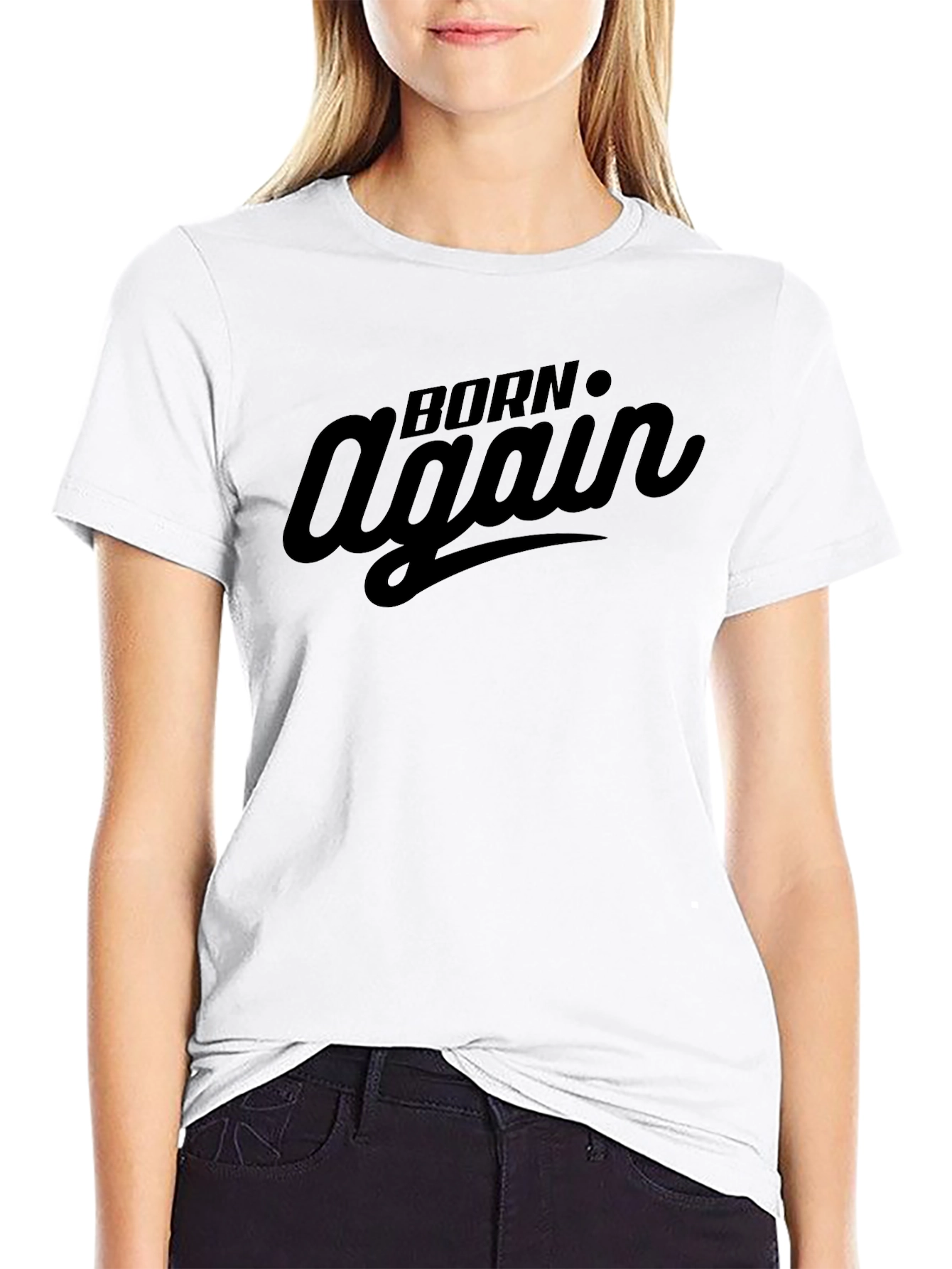 Black Born Again Graphic Tee - Classic Black T-Shirt view 9