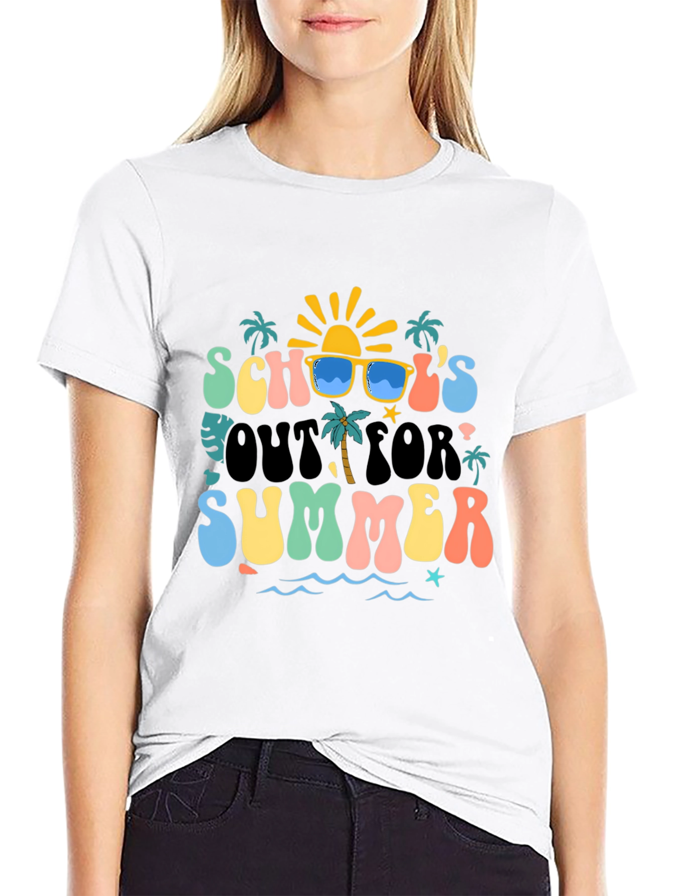 Black School's Out for Summer T-Shirt view 9