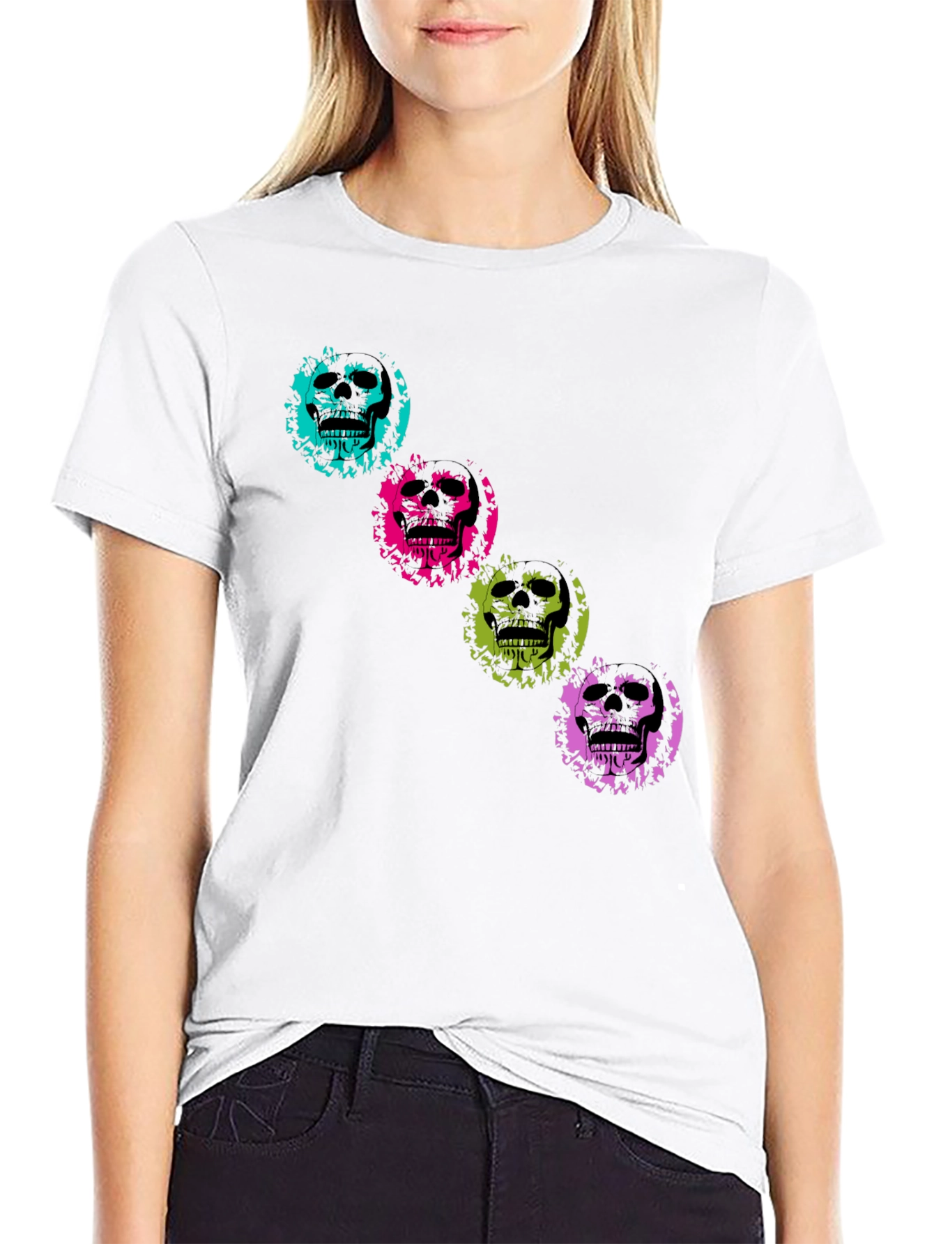 Black Skull Graphic T-Shirt - Stylish Cotton Tee view 9