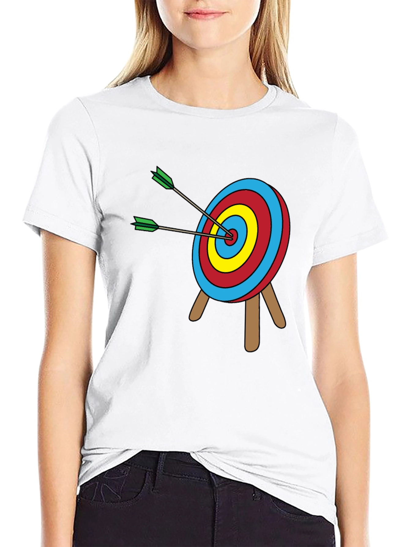 Black Archery Target T-Shirt: Bullseye Design view 9