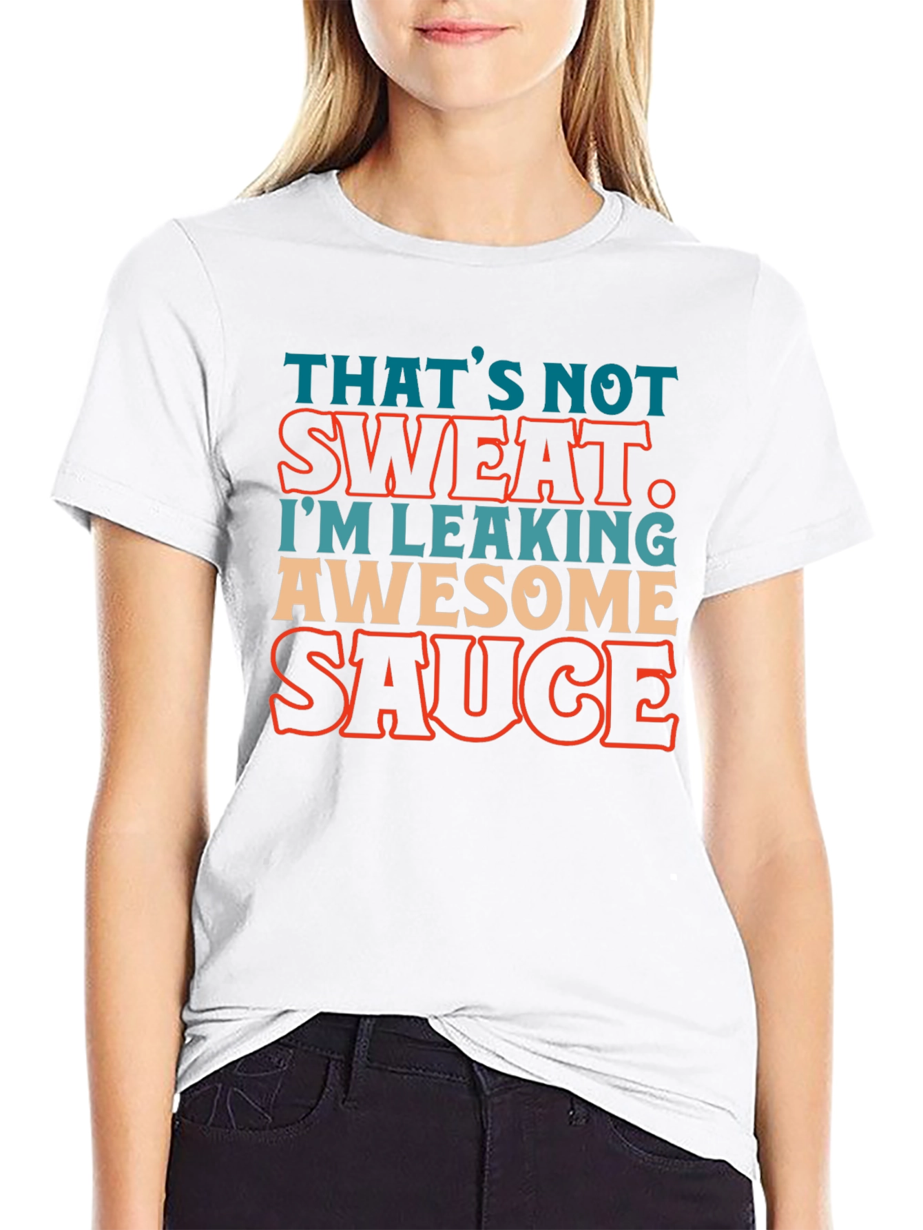 Black Awesome Sauce Leaking Graphic T-Shirt view 9