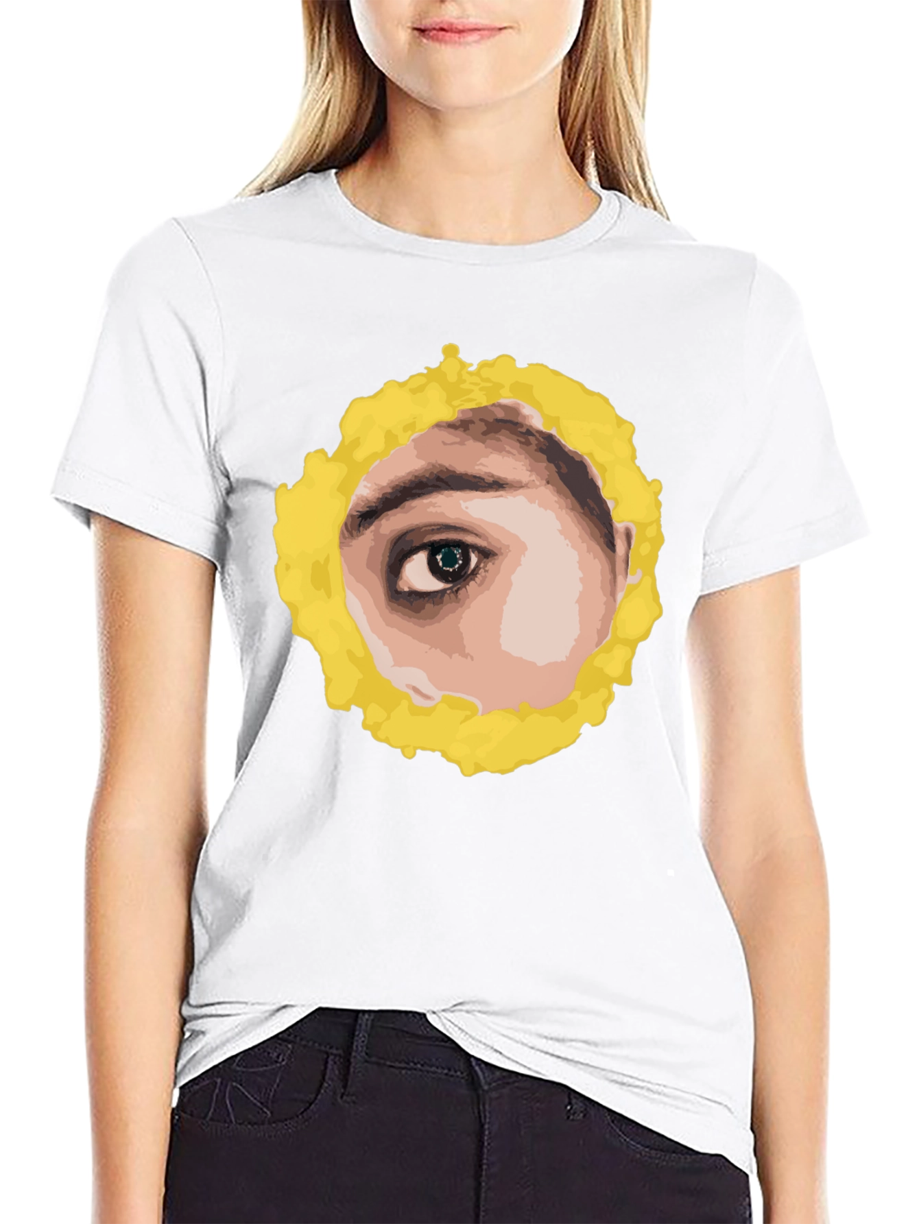 Black Eye See You Graphic Tee - Black Cotton T-Shirt view 9