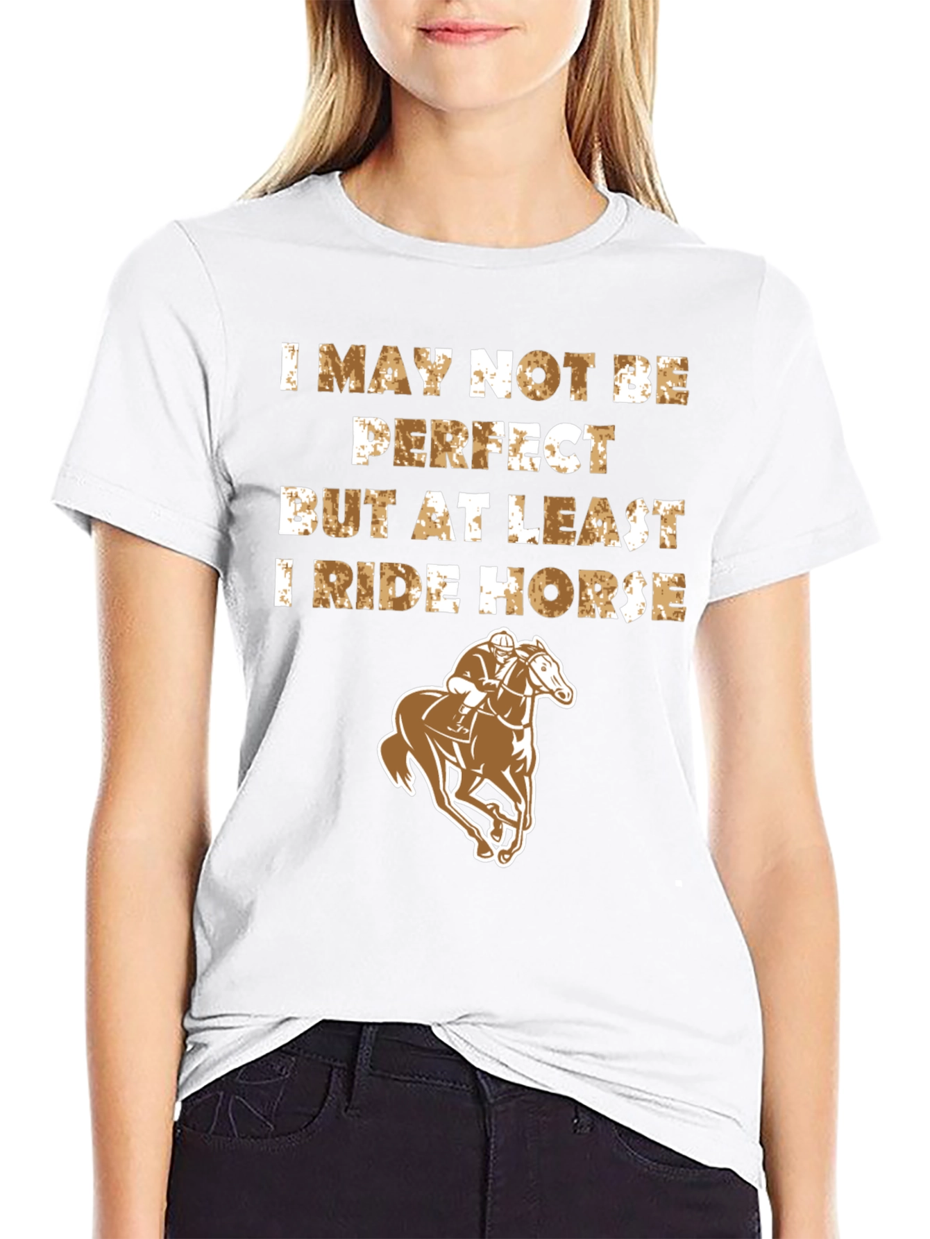 Black I Ride Horse Graphic Print Tee view 9