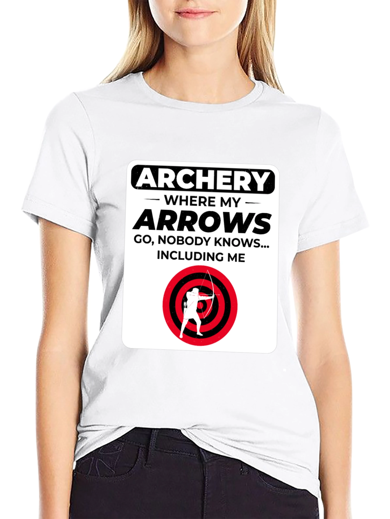 Archery Arrows Humor T-Shirt - Where They Go, Nobody Knows! - 9