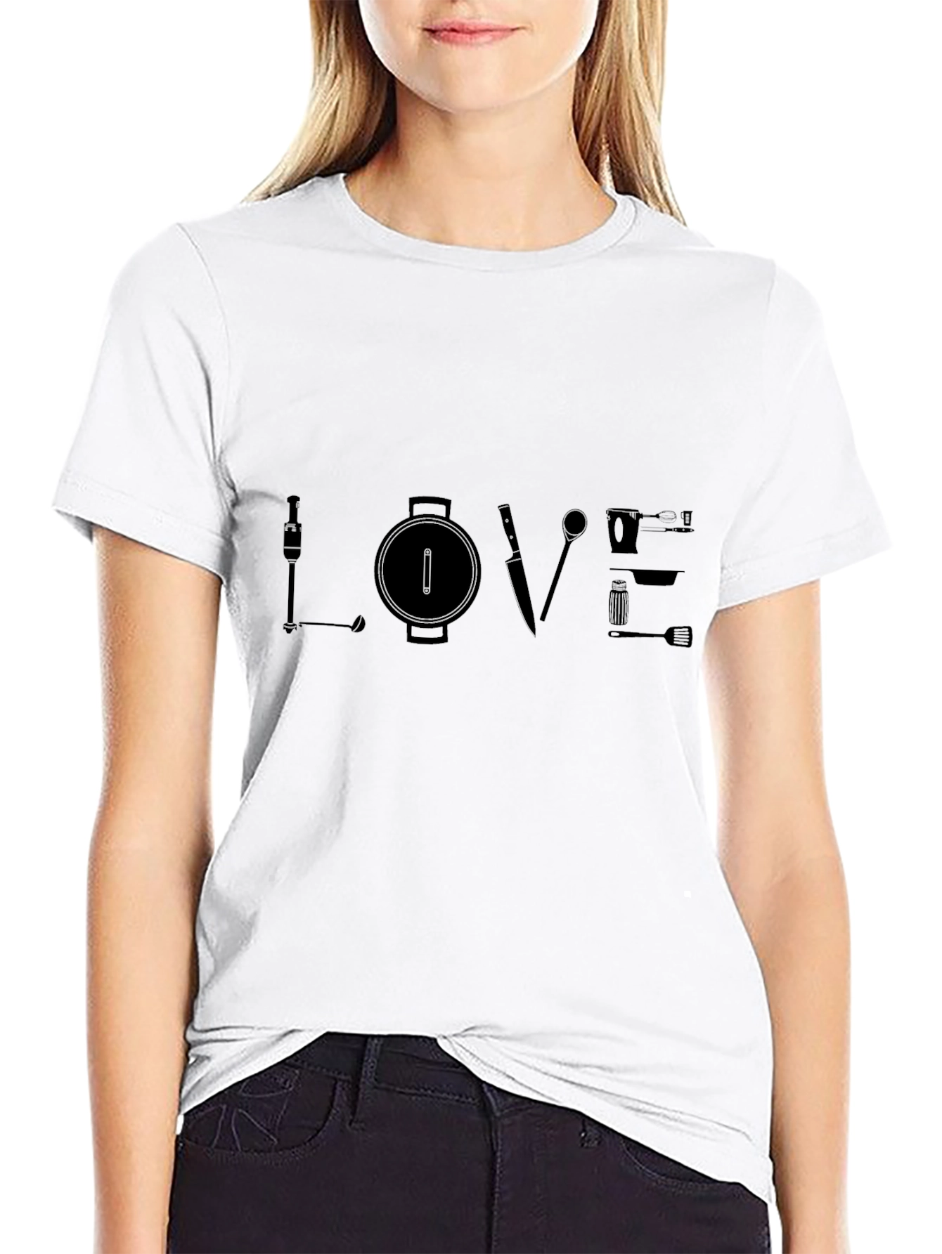 Black Chef's LOVE T-Shirt - Culinary Passion Apparel view 9