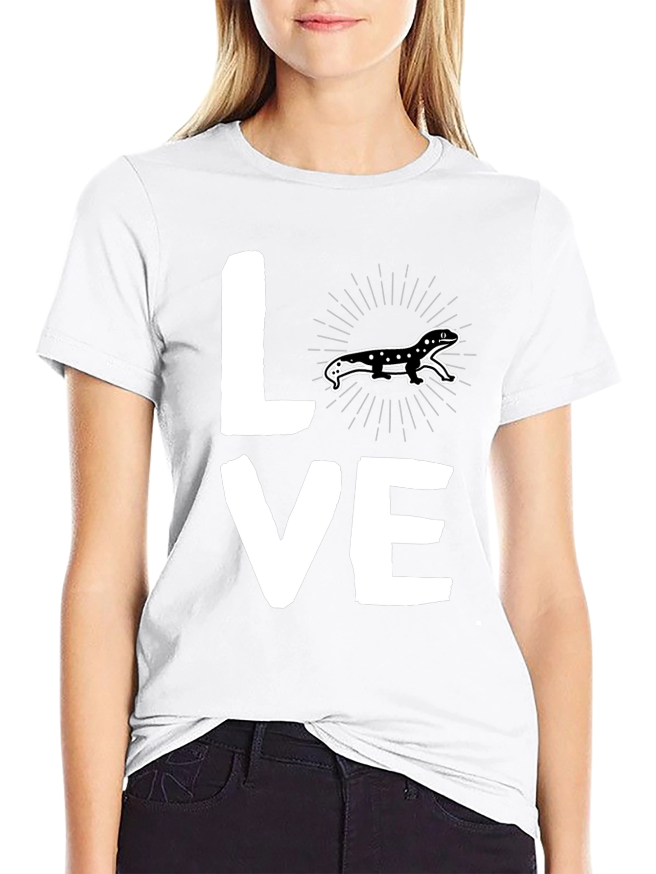 Black Lizard Love T-Shirt - Graphic Tee view 9