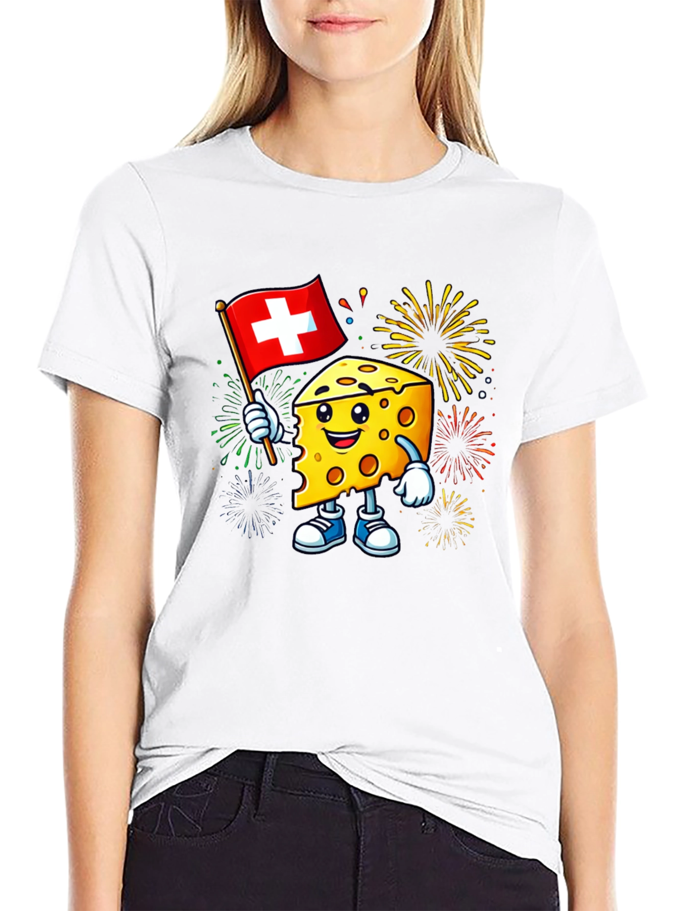 Black Swiss Cheese Celebration T-Shirt view 9