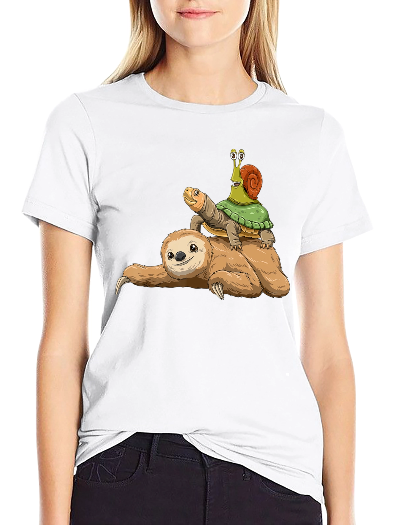 Black Sloth, Turtle, Snail T-Shirt - Slow Ride Funny Tee view 9