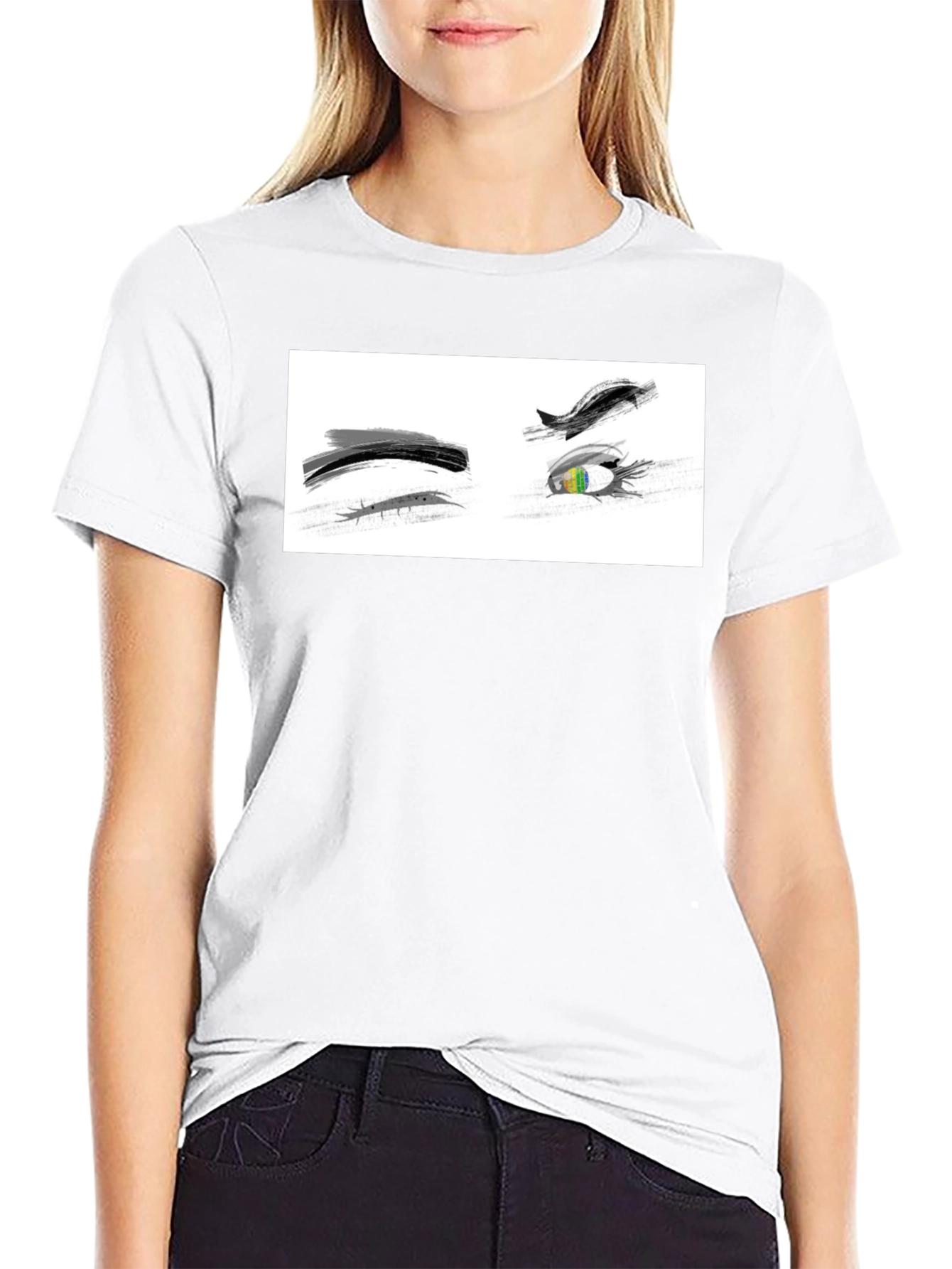 Black Eye Art Black Tee view 9