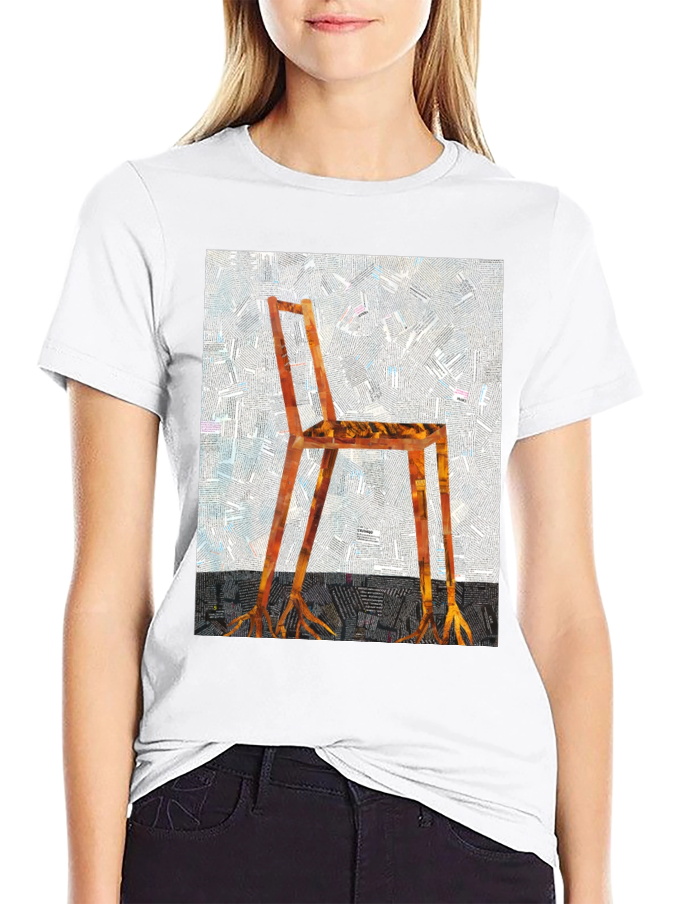 Black Artistic Chair Graphic Tee - Unique Design, Comfortable Fit view 9