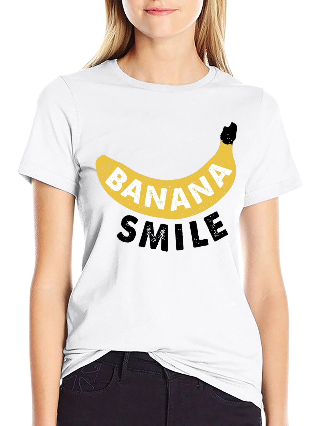Black Banana Smile Black Graphic Tee view 9