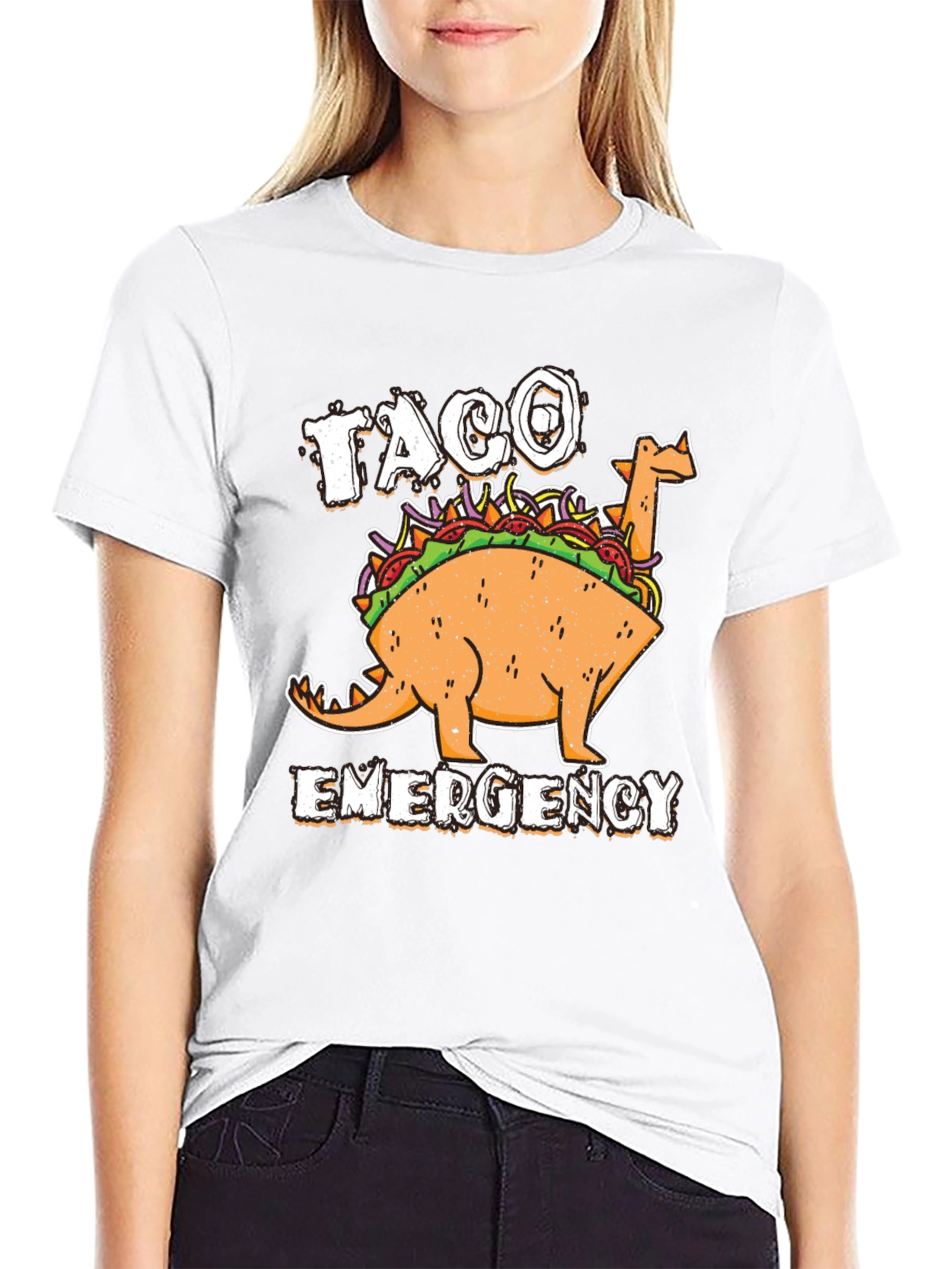 Black Taco Emergency T-Shirt - Novelty Foodie Tee view 9
