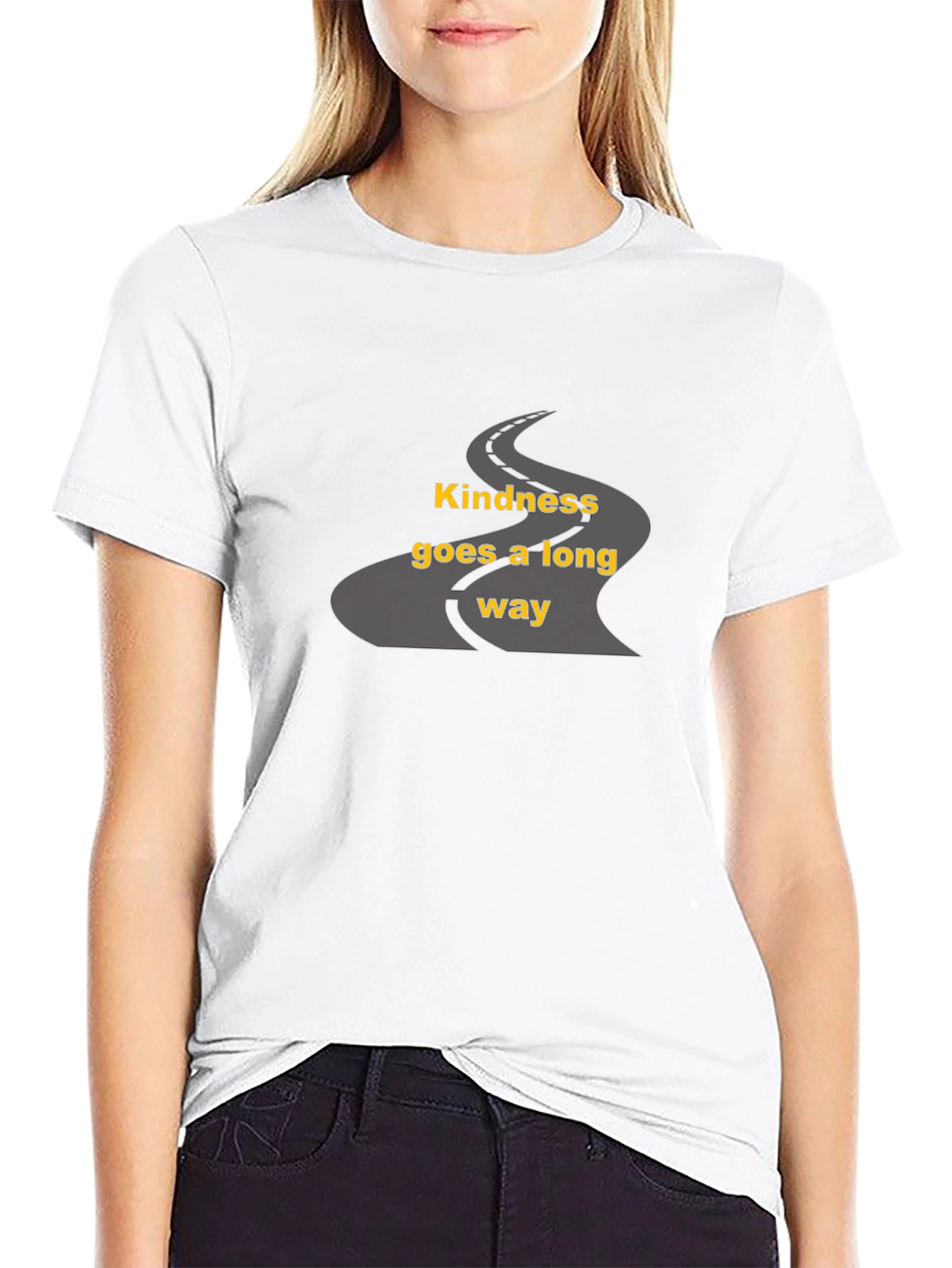 Black Kindness Goes a Long Way Graphic T-Shirt view 9