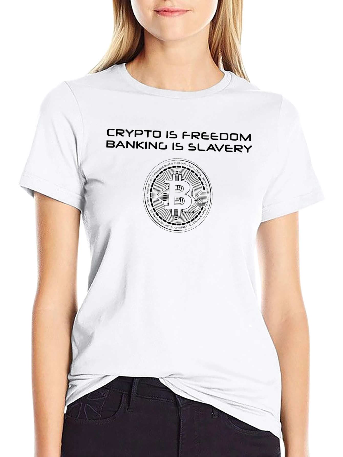 Black Crypto is Freedom Men's T-Shirt view 9
