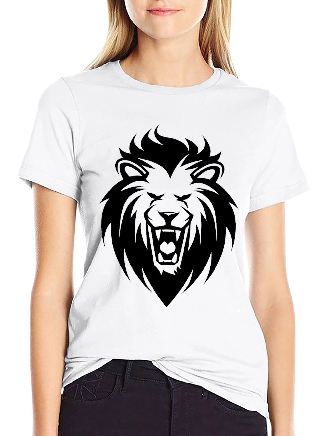 Black Black Lion Graphic Tee - Men's Short Sleeve T-Shirt view 9