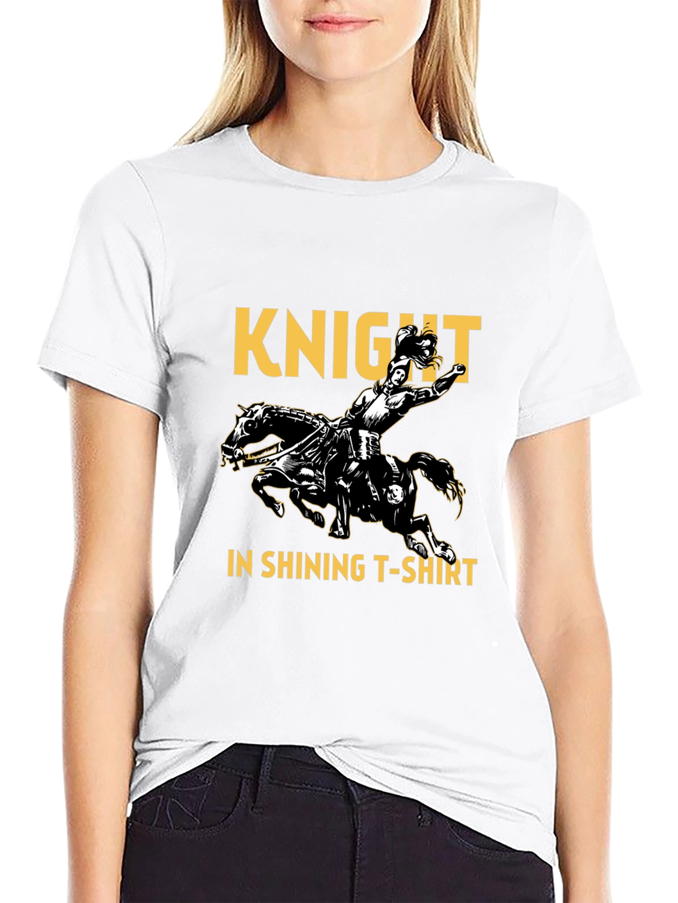 Black Knight in Shining T-Shirt - Black Tee view 9