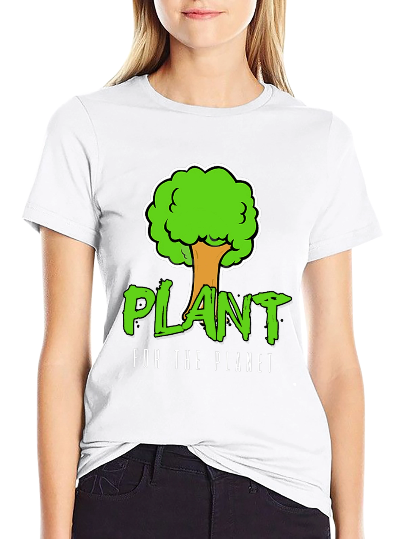 Black Plant for the Planet Graphic Tee - Black view 9