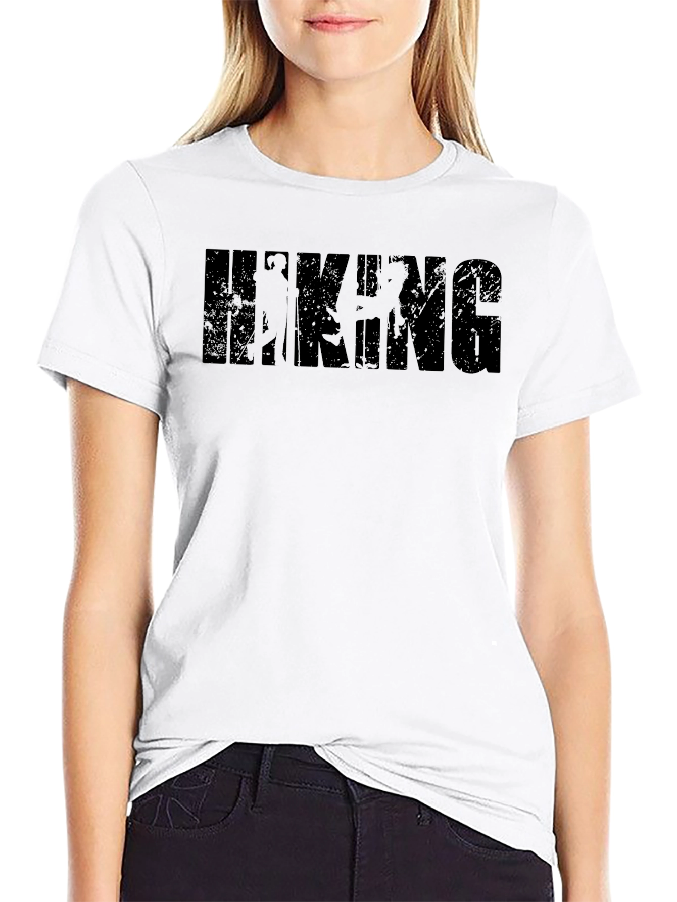 Black Hiking Adventure Tee - Nature Lover's Graphic T-Shirt view 9