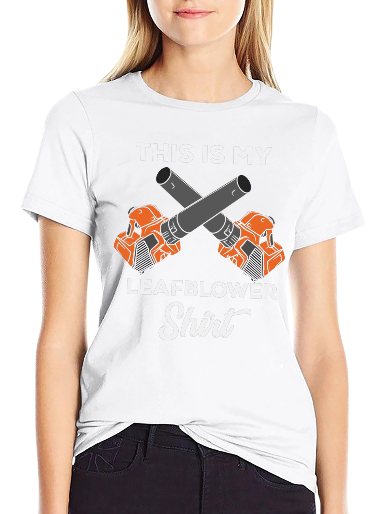 Black Leaf Blower Shirt - Funny Gardening Tee view 9