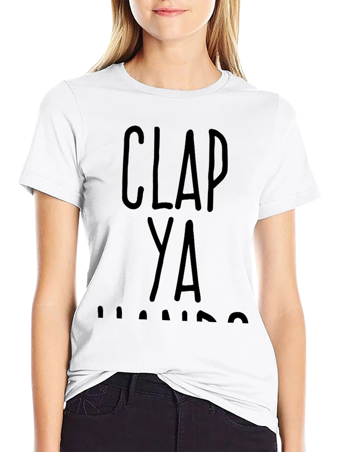 Black Clap Ya Hands Graphic Tee - Black view 9