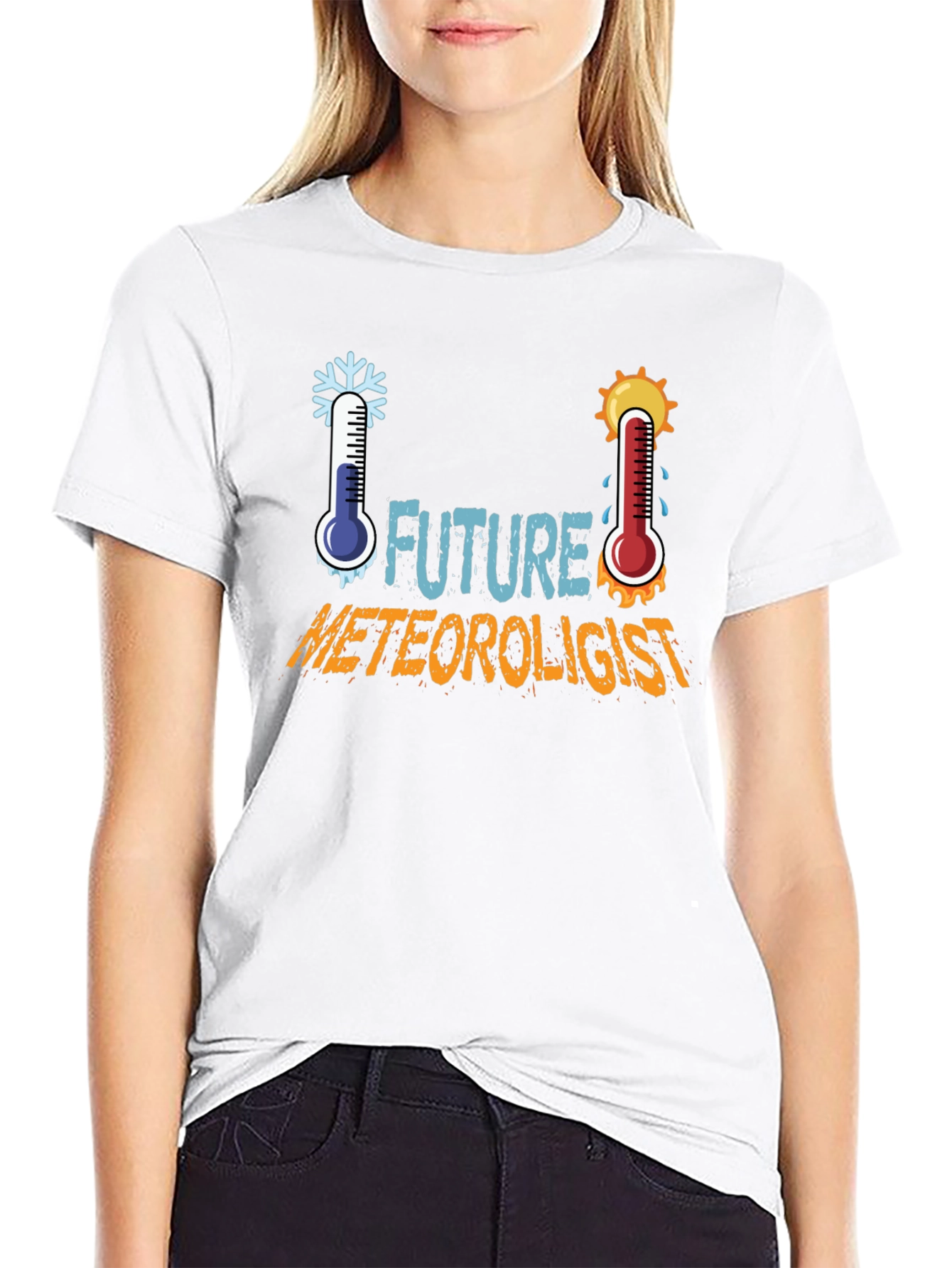 Black Future Meteorologist T-Shirt view 9