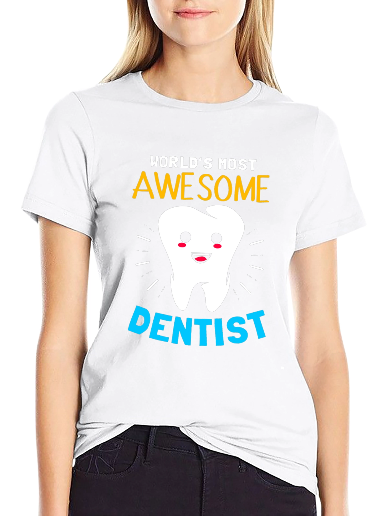 Black World's Most Awesome Dentist T-Shirt view 9