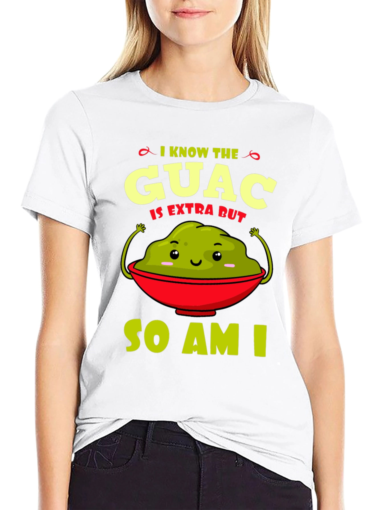 Black Guac Is Extra Graphic Tee - Funny Avocado T-Shirt view 9