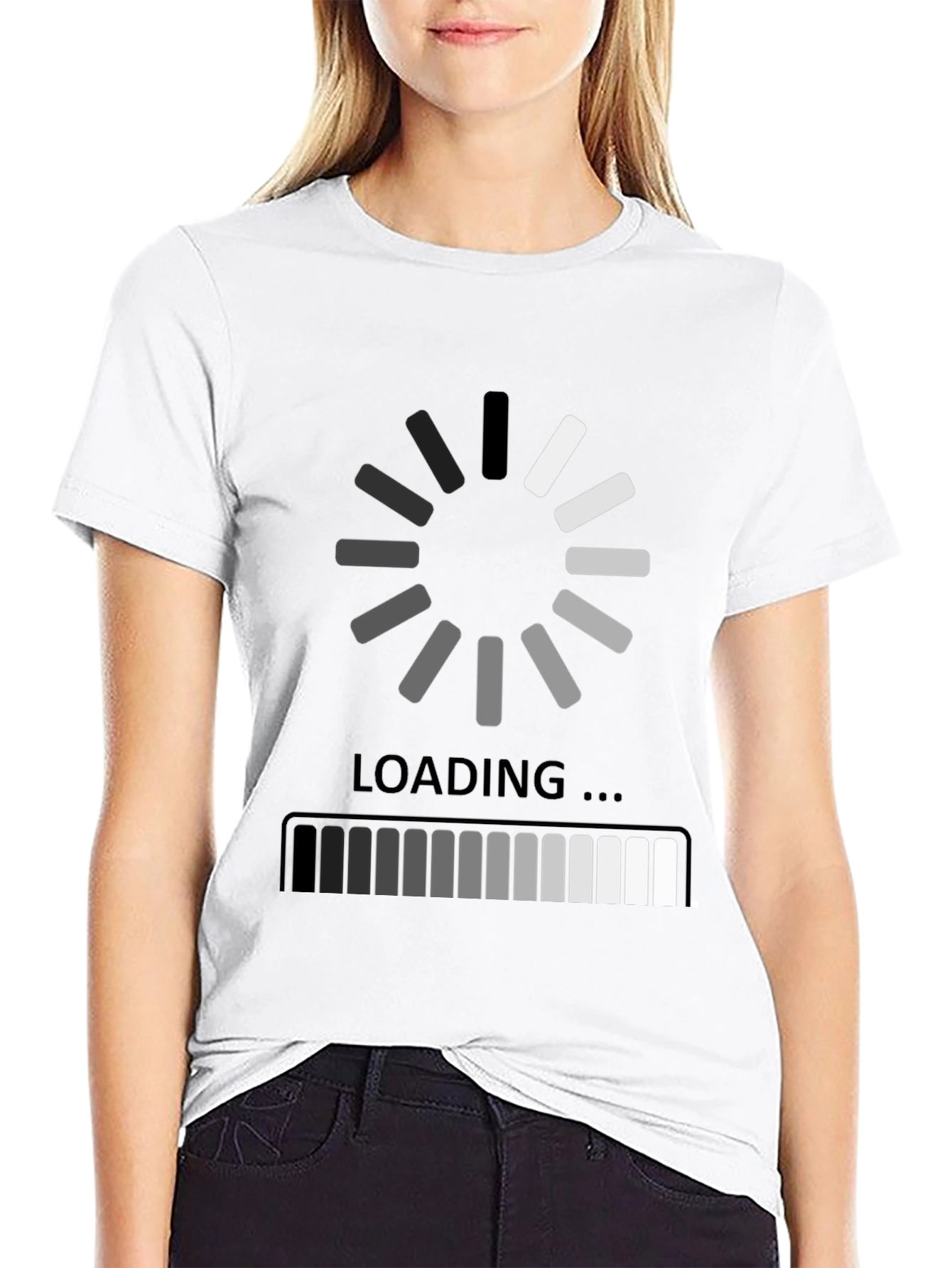 Black Loading Black Graphic Tee - Gamer Humor Shirt view 9