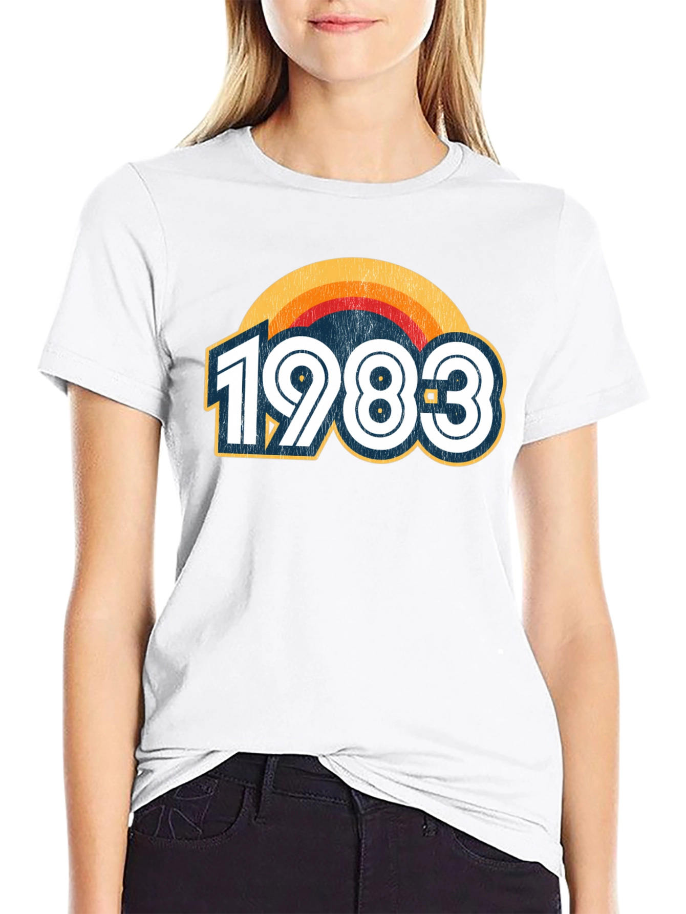 Black Vintage 1983 Graphic Tee - Retro Birthday Shirt view 9