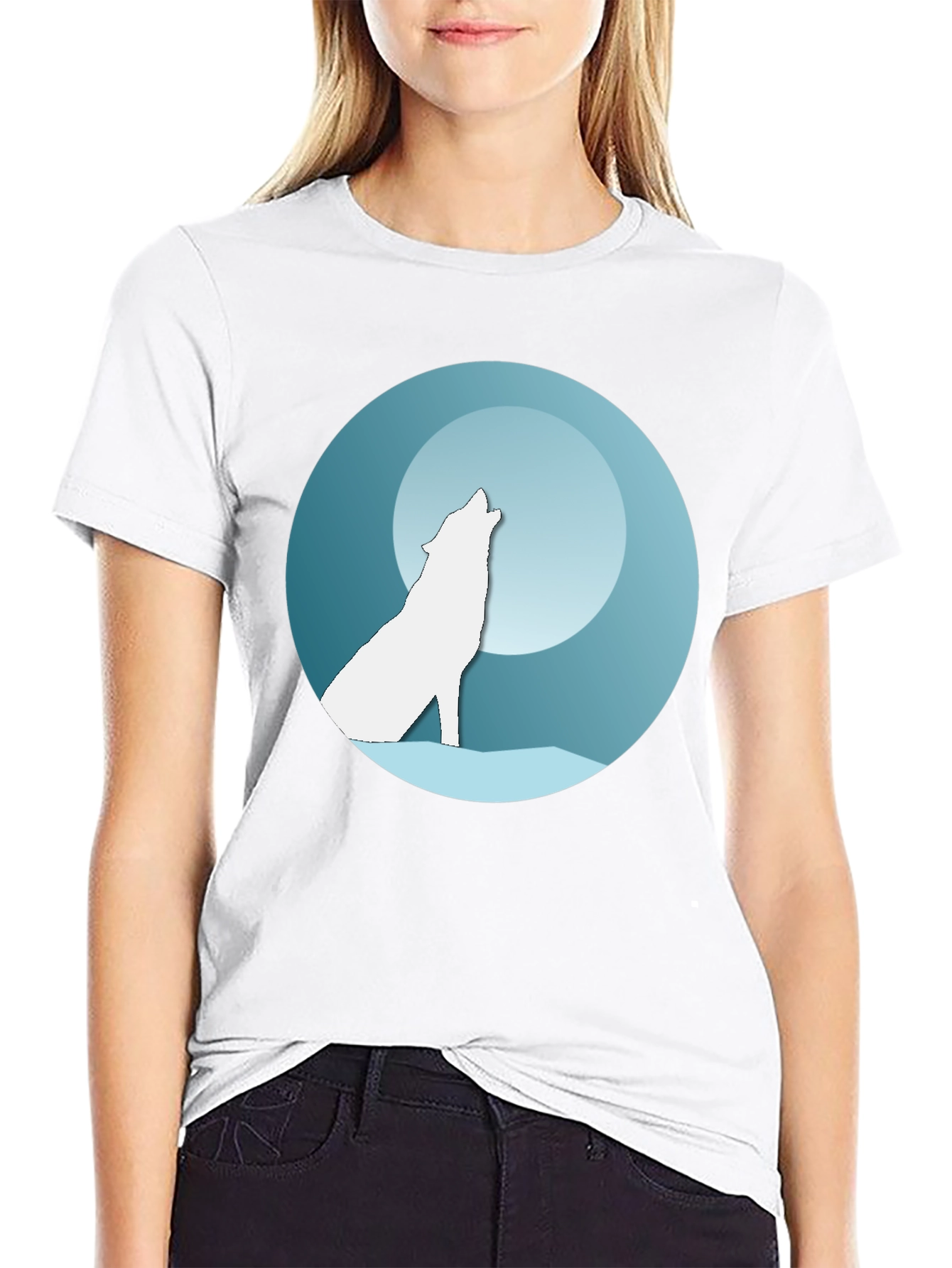 Black Wolf Moon Graphic Tee - Black T-Shirt view 9