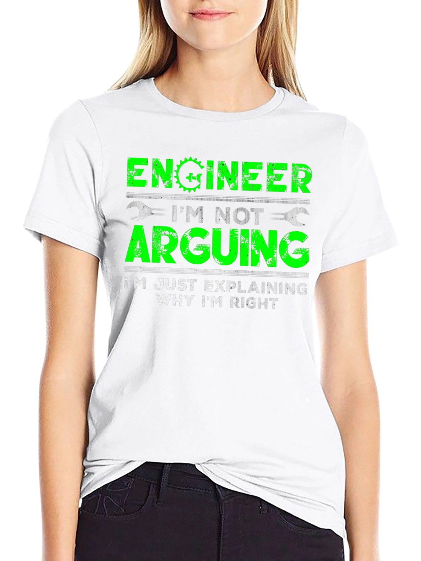 Black Engineer Arguing Funny T-Shirt view 9