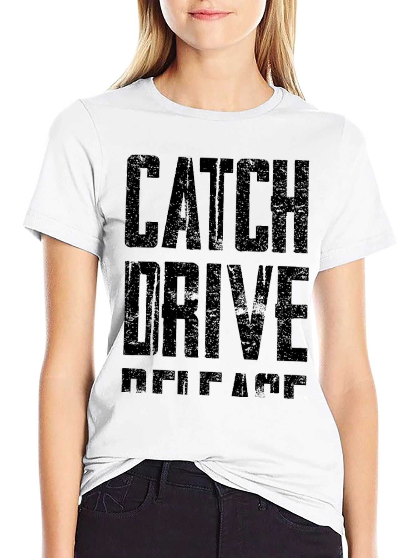 Black Catch Drive Release Black Graphic Tee view 9