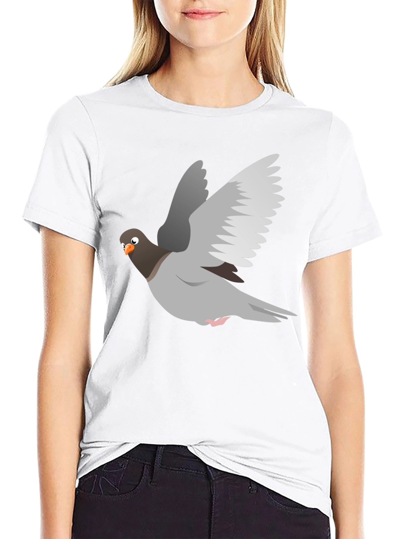 Black Pigeon Graphic Tee - Soft Cotton Blend view 9