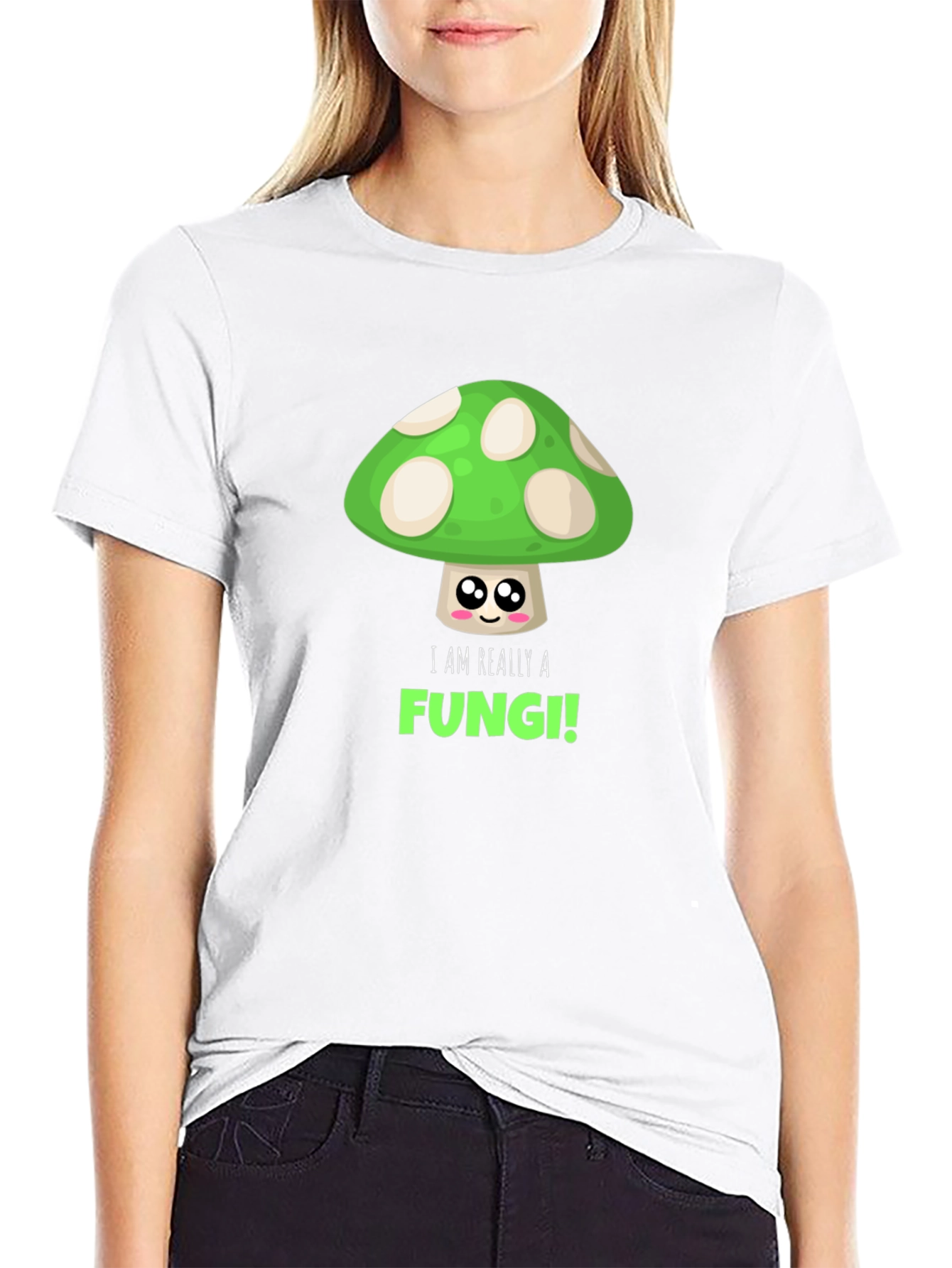 Black Funny Fungi T-Shirt -  Cute Mushroom Design view 9