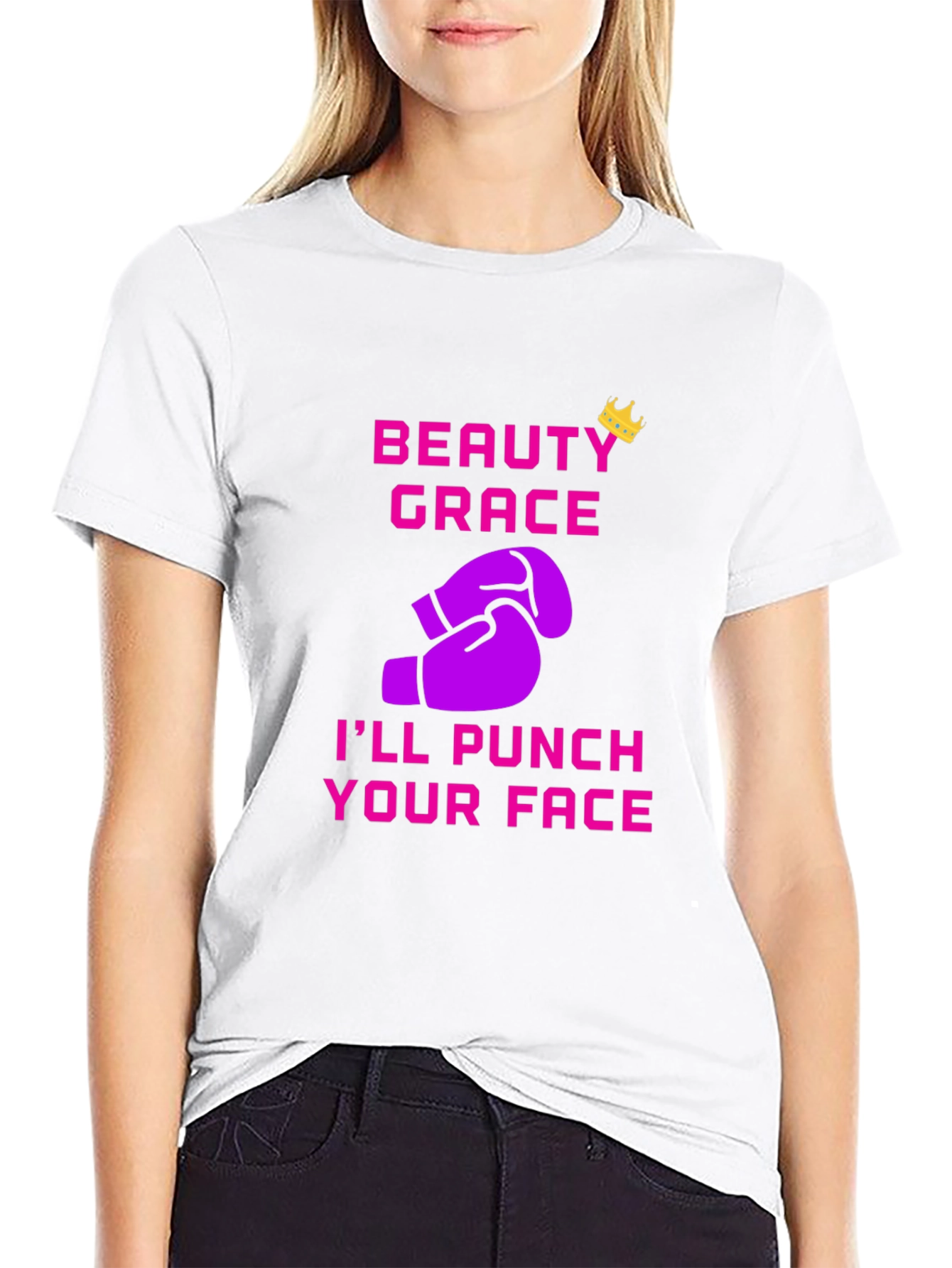 Black Beauty Grace Punch Your Face T-Shirt view 9