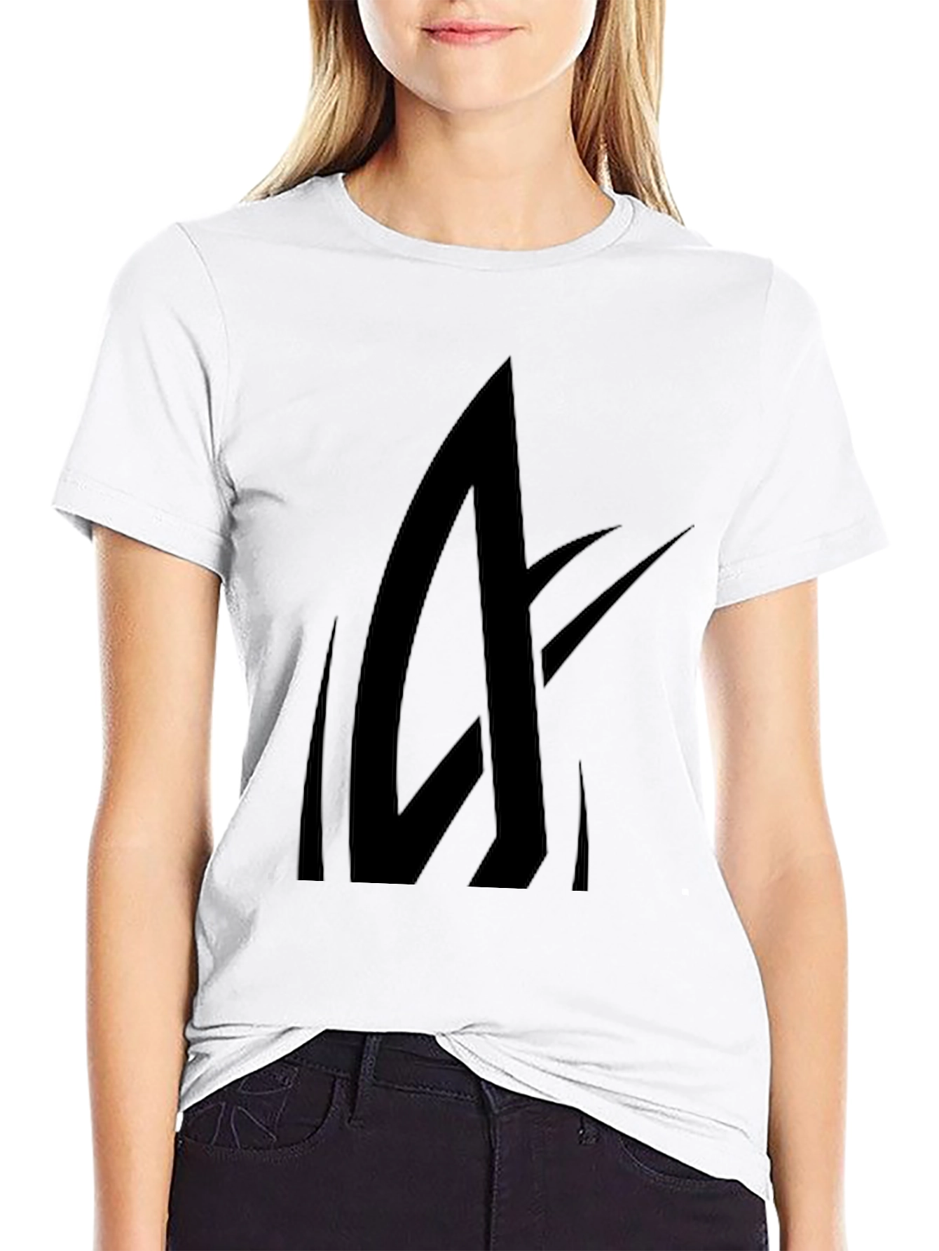 Black Men's Black Graphic Tee - Abstract Design view 9