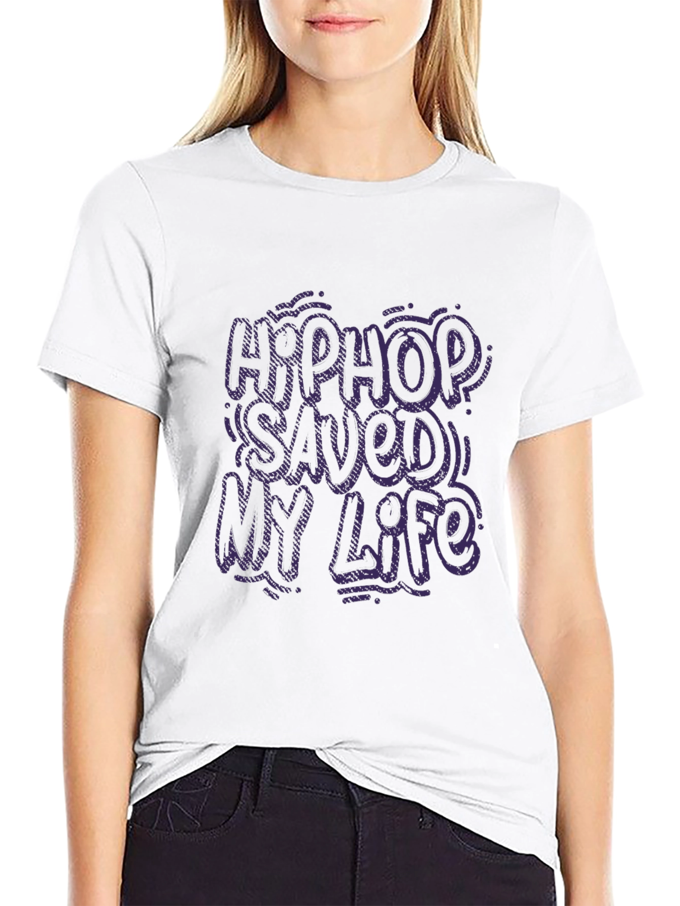 Black Hip Hop Saved My Life Graphic Tee view 9
