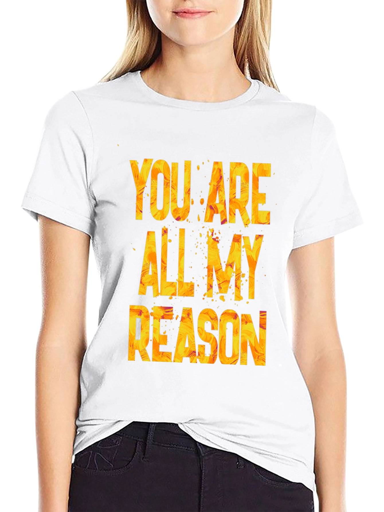 Black You Are All My Reason Graphic T-Shirt view 9