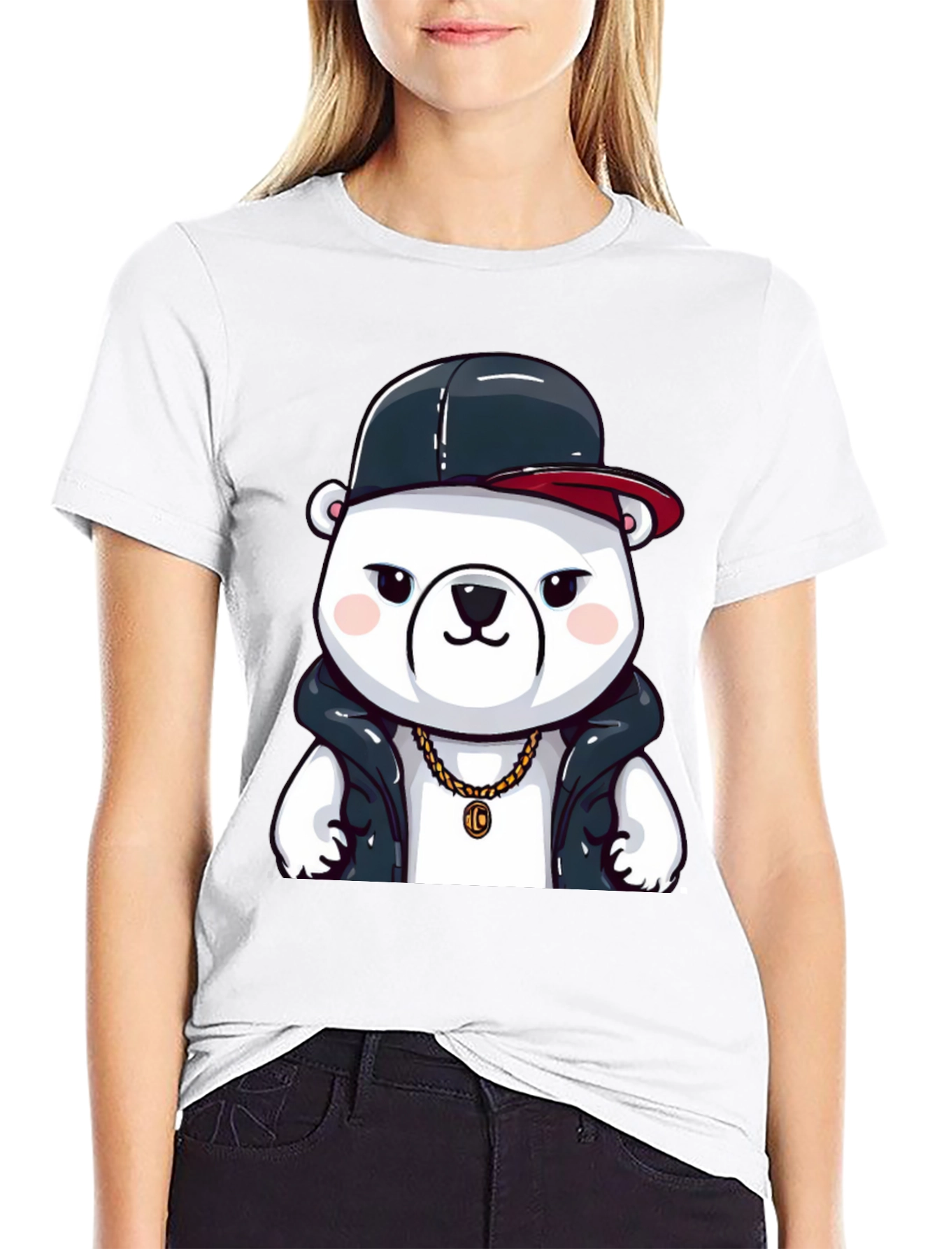 Black Cool Bear T-Shirt - Black view 9