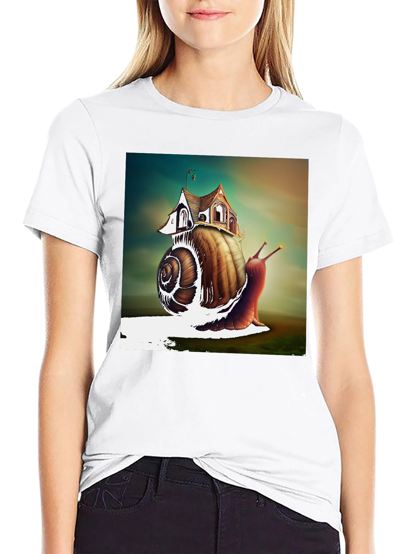Black Snail House Graphic Tee - Unique Design view 9