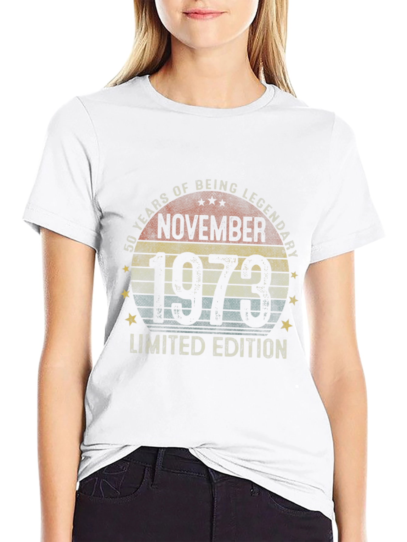 Black November 1973 Limited Edition 50th Birthday T-Shirt view 9