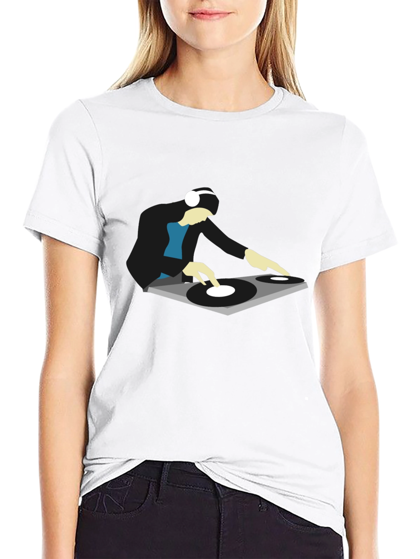 Black DJ Graphic Tee - Cool Turntable Design view 9