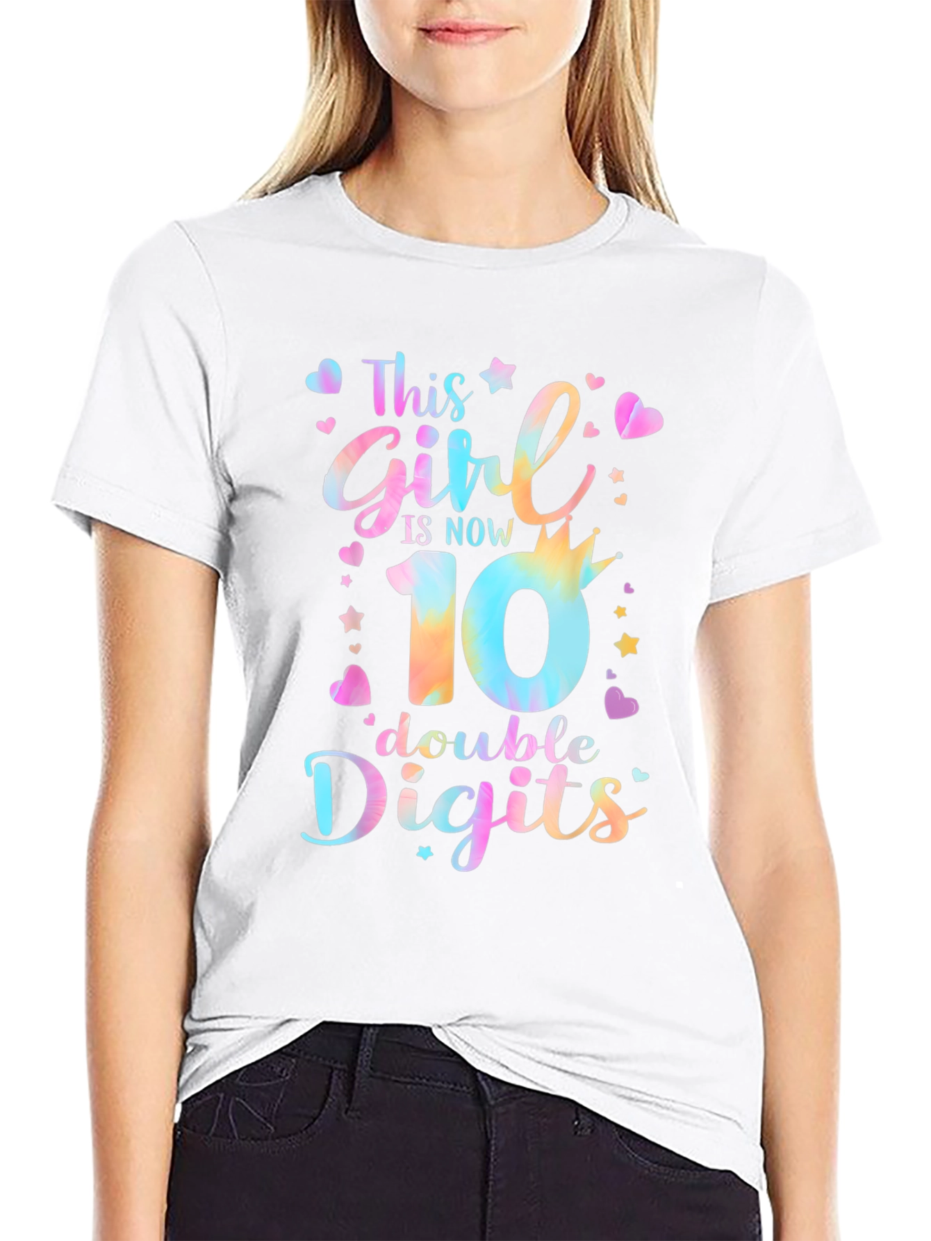 Black This Girl is Now 10 - Double Digits T-Shirt view 9