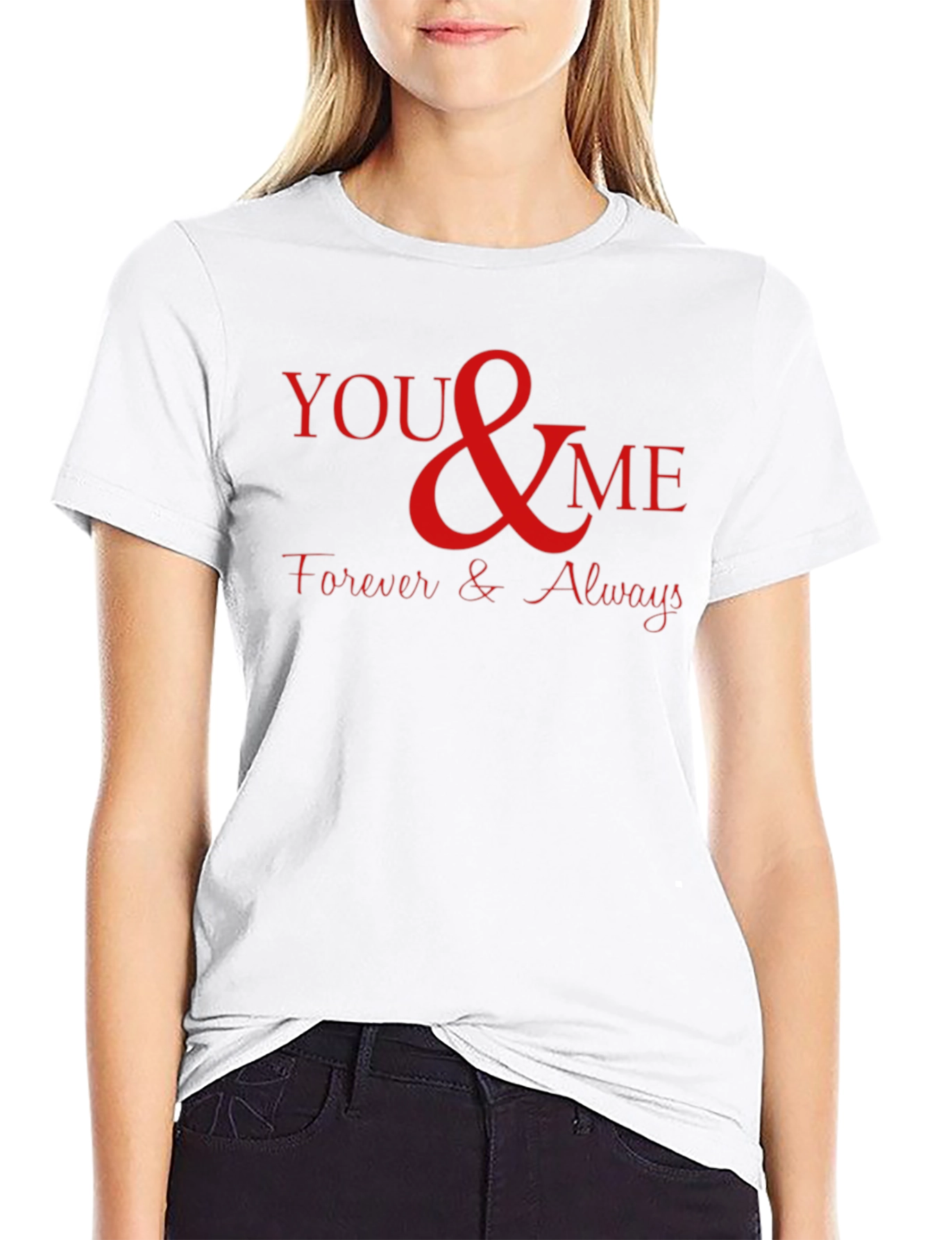 Black You & Me Forever Graphic T-Shirt - Black view 9