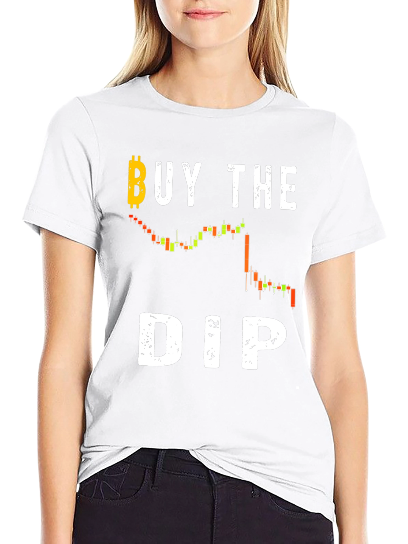Black Buy The Dip Crypto T-Shirt - Black Cotton Tee view 9