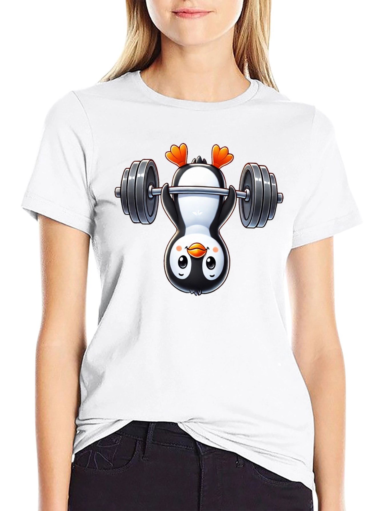 Black Penguin Gymnast T-Shirt - Black Cotton Tee view 9