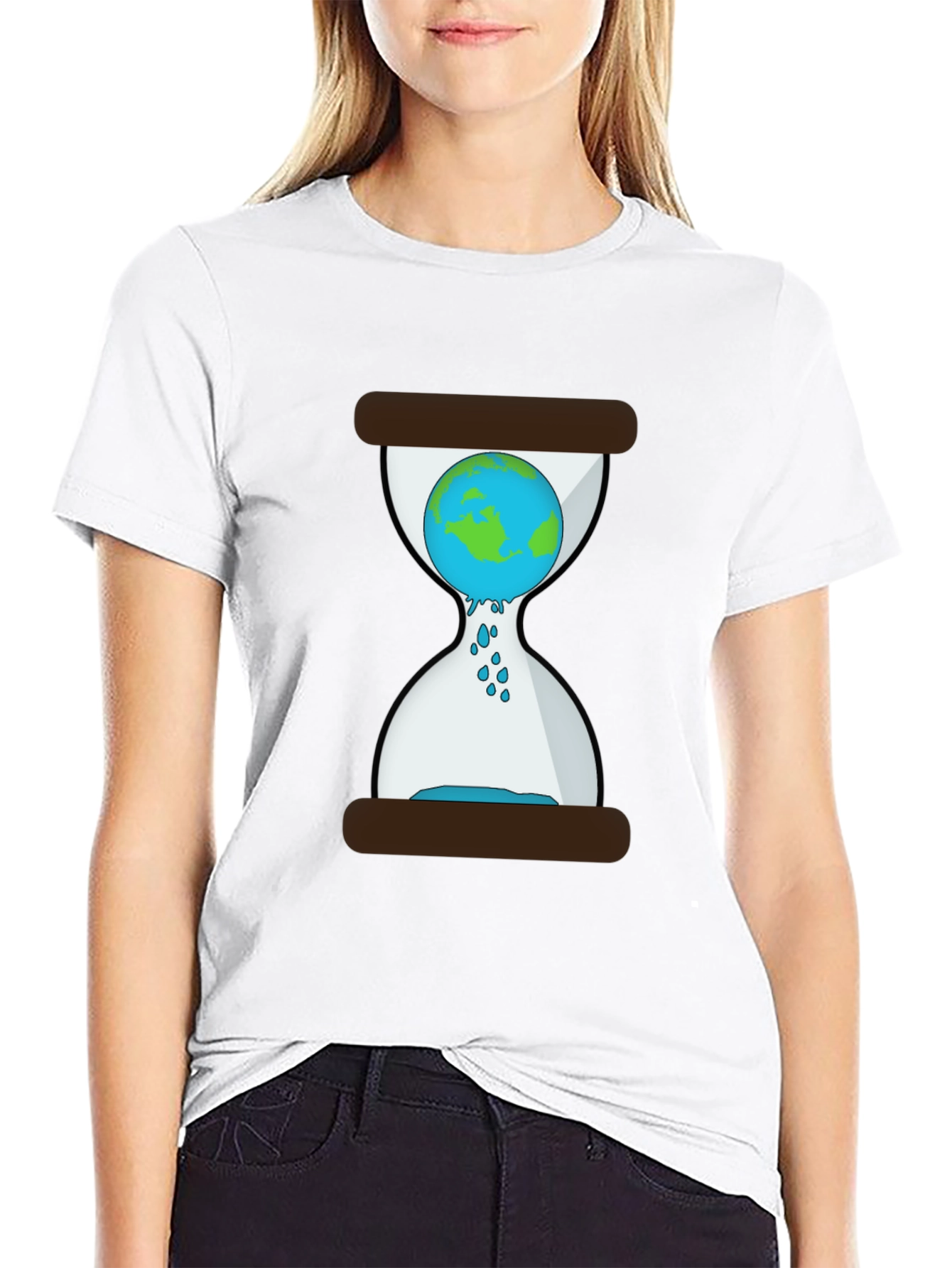 Black Earth Hourglass Graphic Tee - Save the Planet! view 9