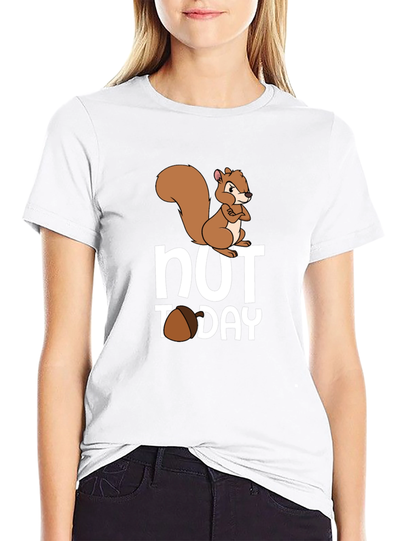 Black Nut Today Squirrel Graphic Tee - Funny Novelty T-Shirt view 9