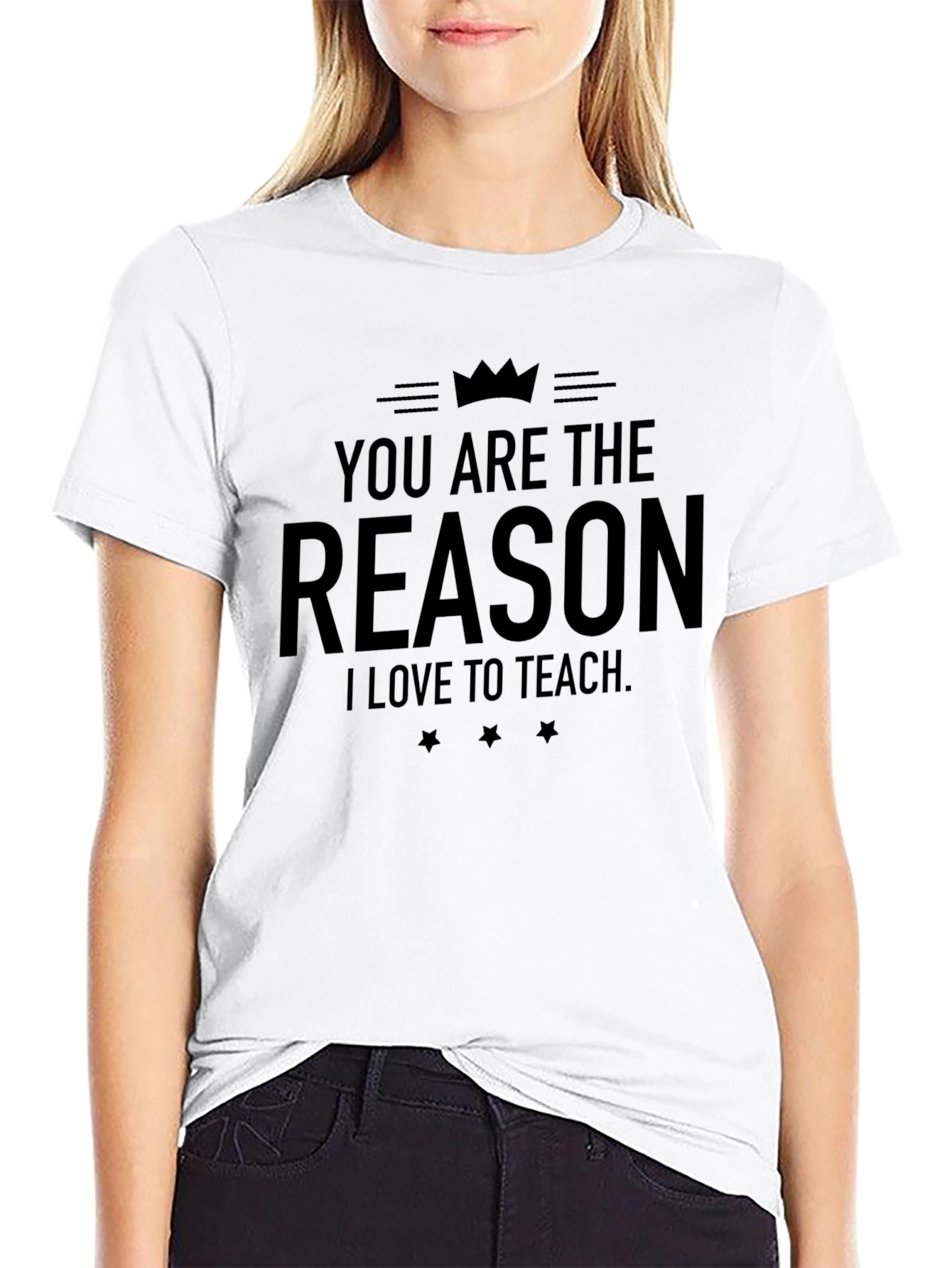 Black You Are The Reason I Love To Teach T-Shirt view 9